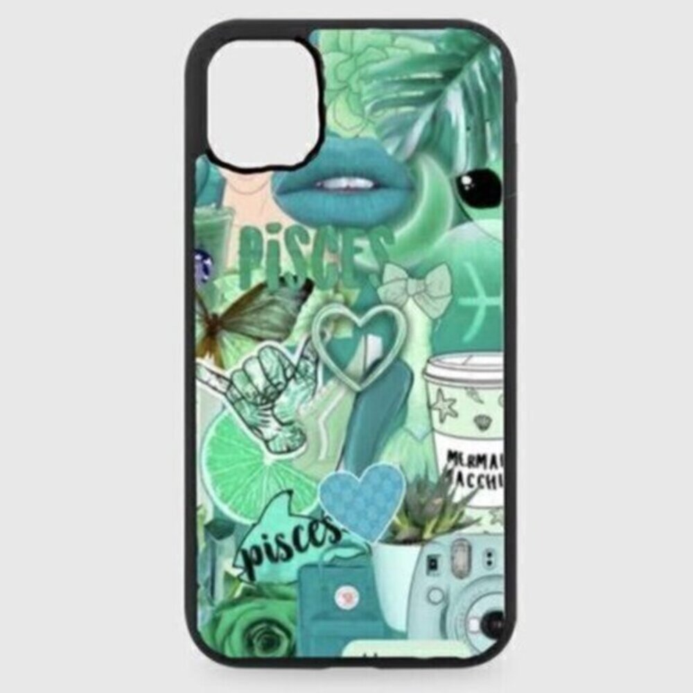 Green Pisces Zodiac Sign phone case